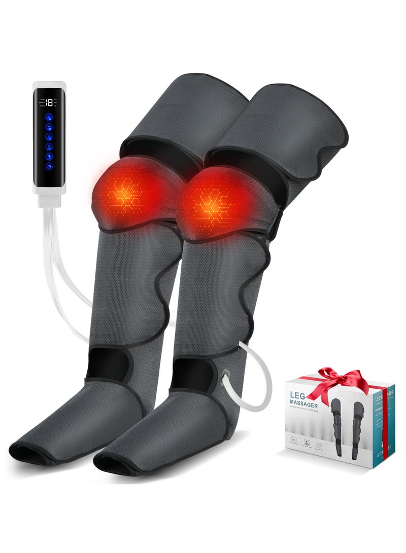 ASIV Leg Massager, Air Compression Thigh, Calf & Foot Massager for Circulation and Pain Relief, Muscles Relaxation, 3 Vibration, 2 Heat Levels, 6 Modes 3 Intensities - Image 1