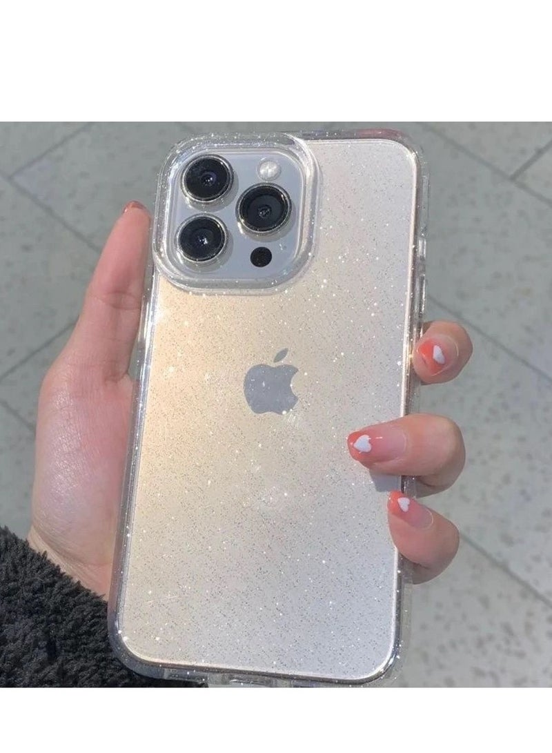 iPhone 16 Pro Transparent Glitter Case – Customizable TPU Soft Shell, Shockproof & Anti-Fingerprint  - Image 5