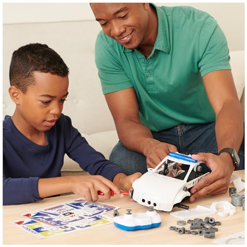 MECCANO Junior, RC Police Car with Working Trunk and Real Tools, Toy Model Building Kit, STEM Toys for Kids Ages 5 and up - Image 4
