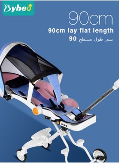 Bybeo Baby Lightweight Strollers for Toddlers Kids, 2-in-1 Infant Portable Travel Stroller With Compact Design, Sun Canopy, Adjustable Handles, 5 Point Safety Harness and More  - Image 2