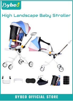 Bybeo Baby Lightweight Strollers for Toddlers Kids, 2-in-1 Infant Portable Travel Stroller With Compact Design, Sun Canopy, Adjustable Handles, 5 Point Safety Harness and More  - Image 1