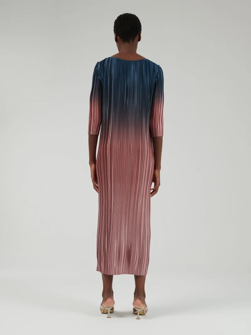 leem Ombre Pleated Dress