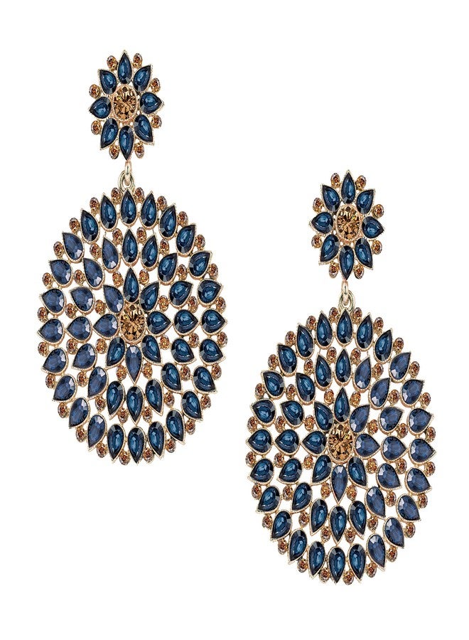 JFL - Jewellery for Less Combo of Stylish Gold Plated Polki Stone Studded Maang Tikka with Dangler Earrings and Adjustable Finger Ring for Women and Girls - Image 3