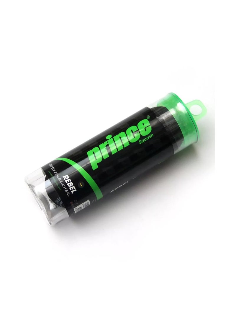 Prince Squash Balls Rebel Double Yellow 3B Tube  - Image 1