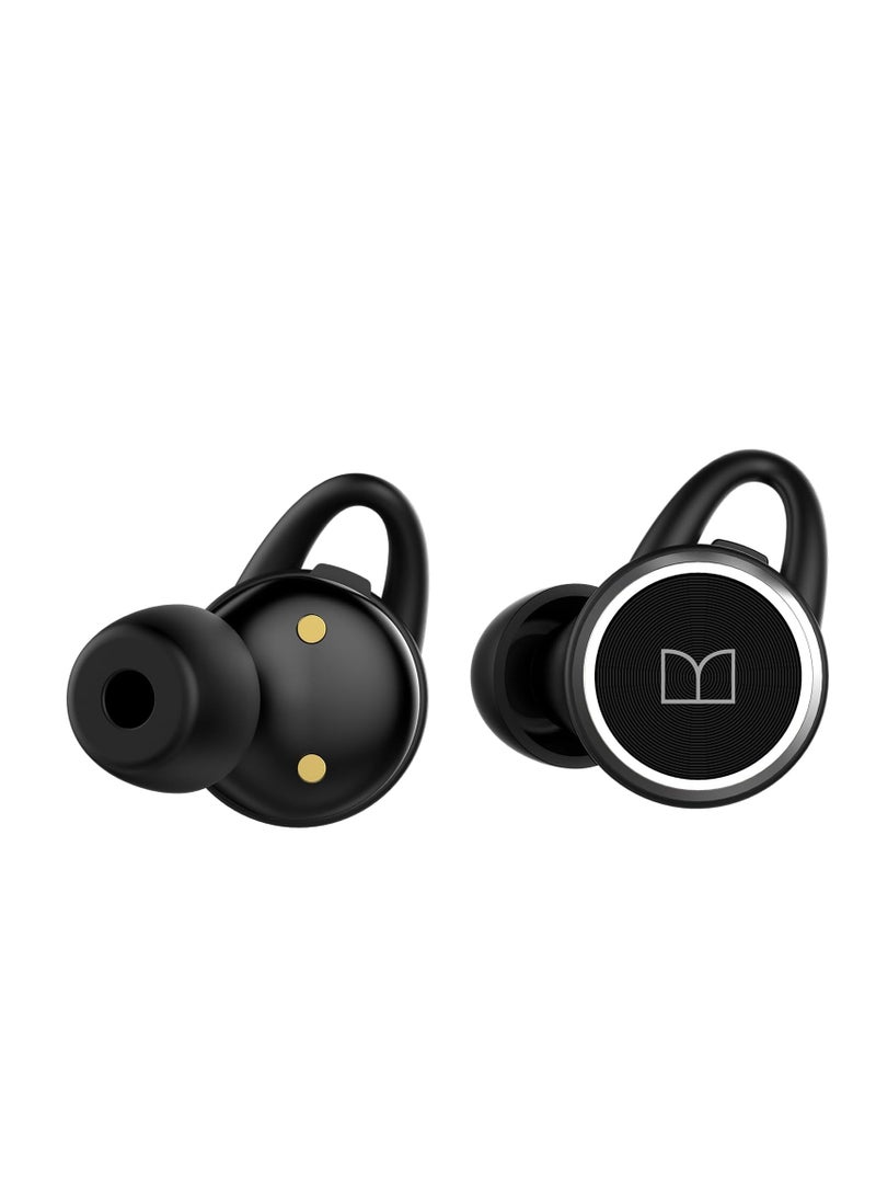 Monster Clarity 101 AirLinks Wireless Earbuds, Bluetooth  In-Ear Headphones with Charging Case, IPX5 Waterproof Sports Stereo Earphones with Deep Bass Sound & Built-in Mic, Black  - Image 3