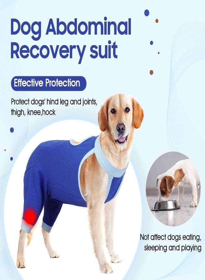 IDOMIK Recovery Suit for Dogs Hind Legs|Dog Surgery Suit for Female Spay Male Neuter,Dog Leg Sleeve to Stop Licking Rear Legs,Long Sleeves Wound Cover Onesie Shirt for Dogs,Cone Collar Alternative - Image 4