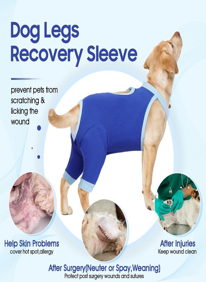 IDOMIK Recovery Suit for Dogs Hind Legs|Dog Surgery Suit for Female Spay Male Neuter,Dog Leg Sleeve to Stop Licking Rear Legs,Long Sleeves Wound Cover Onesie Shirt for Dogs,Cone Collar Alternative - Image 3