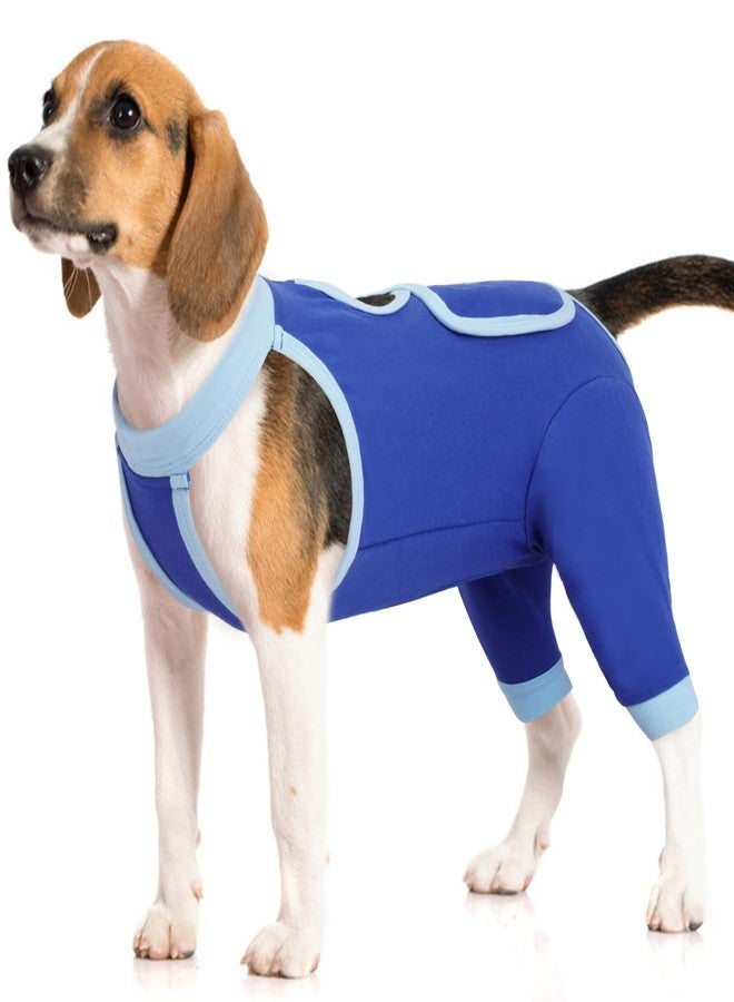 IDOMIK Recovery Suit for Dogs Hind Legs|Dog Surgery Suit for Female Spay Male Neuter,Dog Leg Sleeve to Stop Licking Rear Legs,Long Sleeves Wound Cover Onesie Shirt for Dogs,Cone Collar Alternative - Image 1