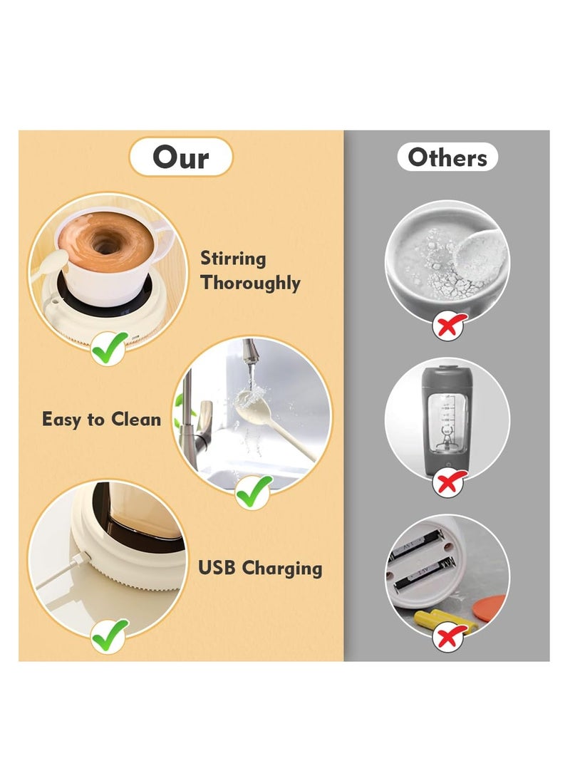Upgraded Rechargeable Automatic Stirrer - High-Speed Self-Mixing for Various Cups, Made of Food-Grade PP Material, Perfect for Blending Coffee, Milk Powder, and Protein Shakes at Home or Office. - Image 3