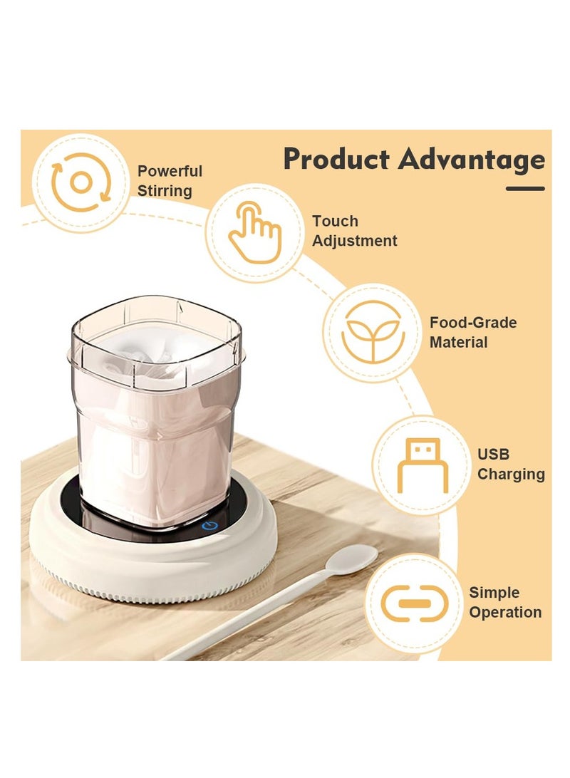 Upgraded Rechargeable Automatic Stirrer - High-Speed Self-Mixing for Various Cups, Made of Food-Grade PP Material, Perfect for Blending Coffee, Milk Powder, and Protein Shakes at Home or Office. - Image 2