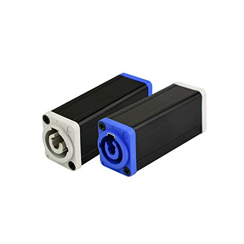 BESCOOS Toronce PowerCON NAC3MM-1 NAC3MPA-1 to NAC3MPB-1 AC Power Coupler 20A(Blue-Gray_2Pack) - Image 1