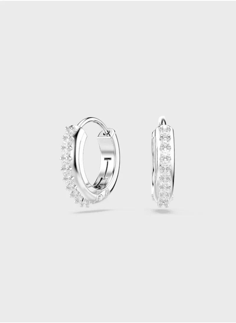 SWAROVSKI Matrix Stone Detail Hoop Earrings
