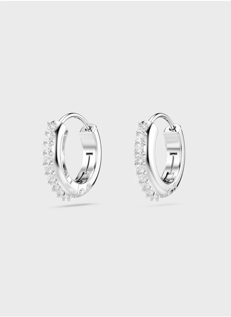 SWAROVSKI Matrix Stone Detail Hoop Earrings