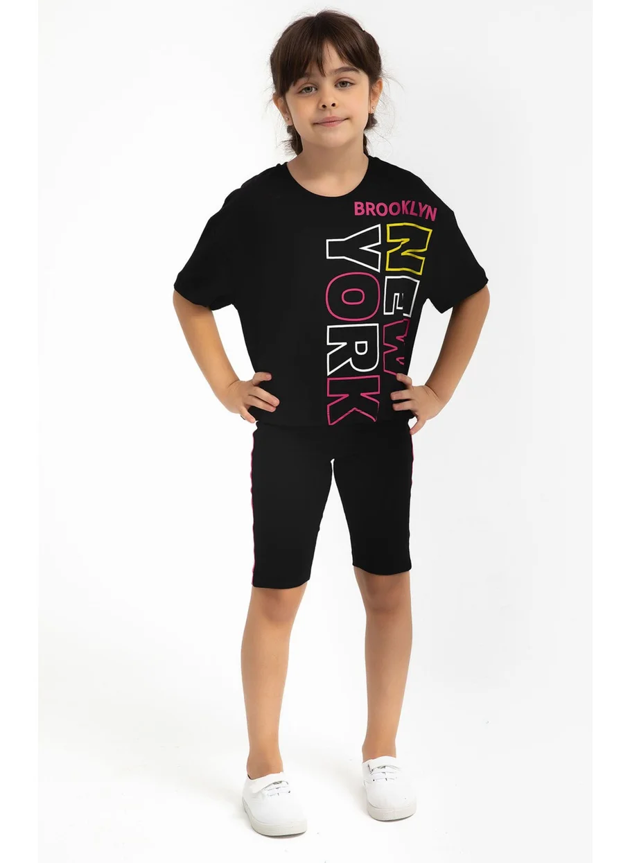 RolyPoly Newyork Black Girl Child Bermuda Tights Set