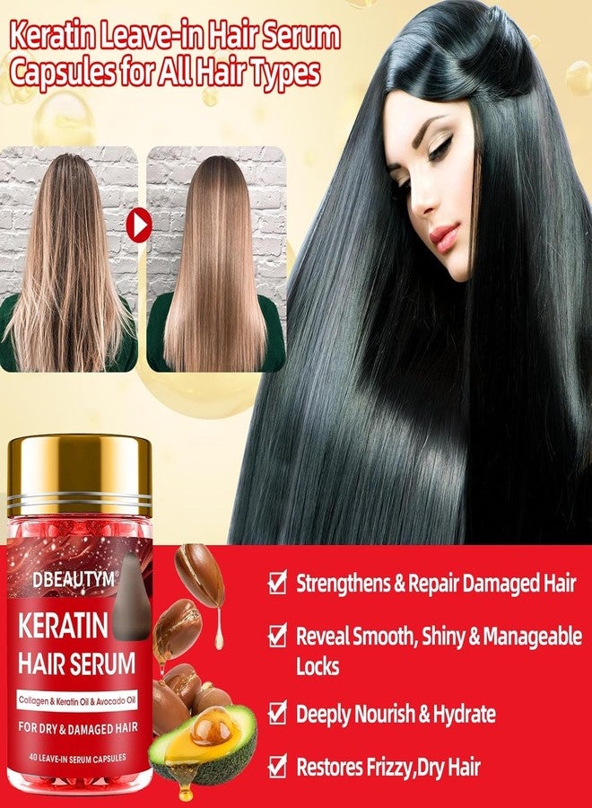 MZANK Batana Oil for Hair Growth & Keratin Hair Treatment Serum,Batana Hair Mask for Damaged Hair and Growth,40 Capsules Leave-in Hair Oil Anti Frizz Hair Conditioner Serum - Image 2