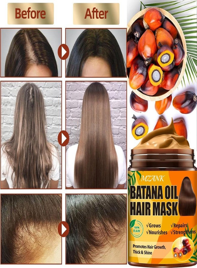 MZANK Batana Oil for Hair Growth & Keratin Hair Treatment Serum,Batana Hair Mask for Damaged Hair and Growth,40 Capsules Leave-in Hair Oil Anti Frizz Hair Conditioner Serum - Image 3