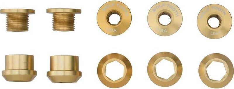 Set of 5 Chainring Bolts+Nuts for Single-Ring (1X) Drivetrains