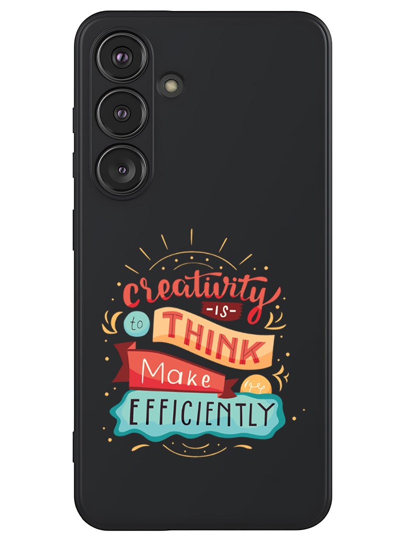 Theodor Protective Slim Fit Case Liquid Silicone Cover with Full Body Protection Anti-Scratch Shockproof Case For Samsung Galaxy S25 Plus (Black) - creativity is to think - Image 1