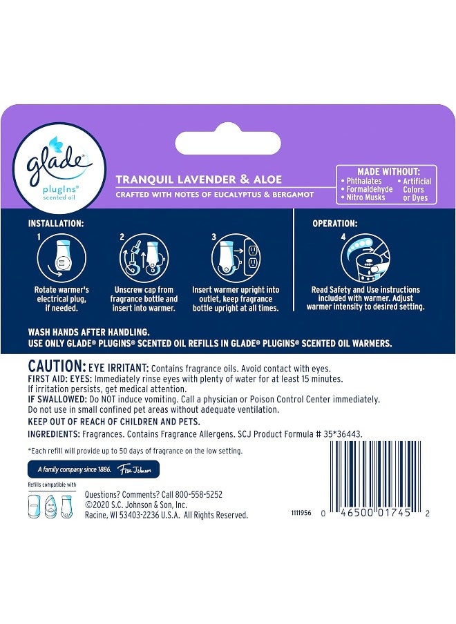 Glade PlugIns Refills Air Freshener, Scented and Essential Oils for Home and Bathroom, Tranquil Lavender & Aloe, 3.35 Fl Oz, 5 Count - pzsku/ZFBE2702A59470FCEBDACZ/45/_/1739961844/9294f130-6e55-427b-b1fa-d0ad1c9a0176