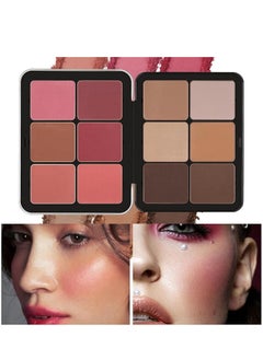 Ministar Ministar ultra HD face essentials palette 12 Colors Cream Blush & contour  - Image 3