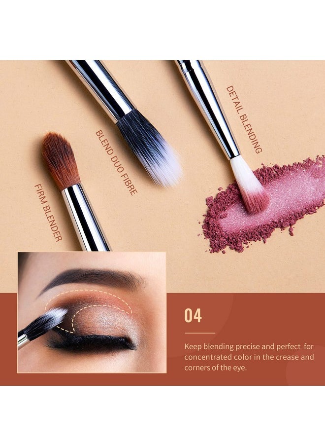 Jessup Eyeshadow Brush Set Professional Eye Blending Brushes For Lid Small Fluffy Soft Eye Brushes 10Pcs T331  - Image 5