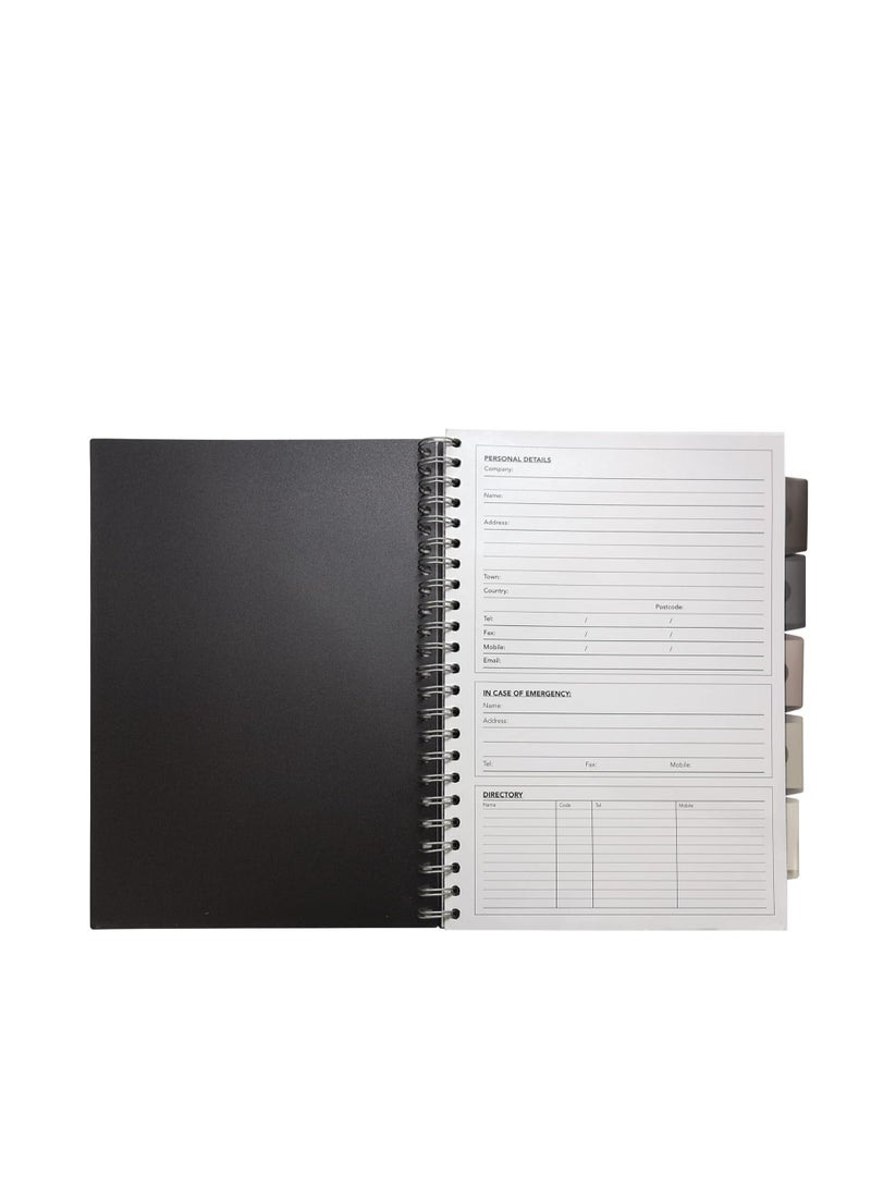 Pukka Pad, A4 Executive Project Notebook 3-Pack - 29.7 x 21cm - Wirebound Notebook with 8mm Feint Ruled Lines on 80GSM Paper - Includes 5 Repositionable Dividers with Storage Pockets - 250 Pages - Image 3