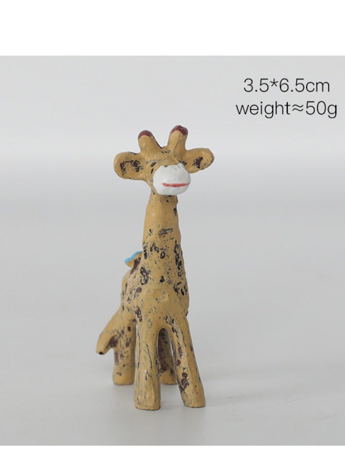 Y&D Looking Up At The Starry Sky Small Animal Ornaments Mini Animal Ornaments Home Decorations-Giraffe