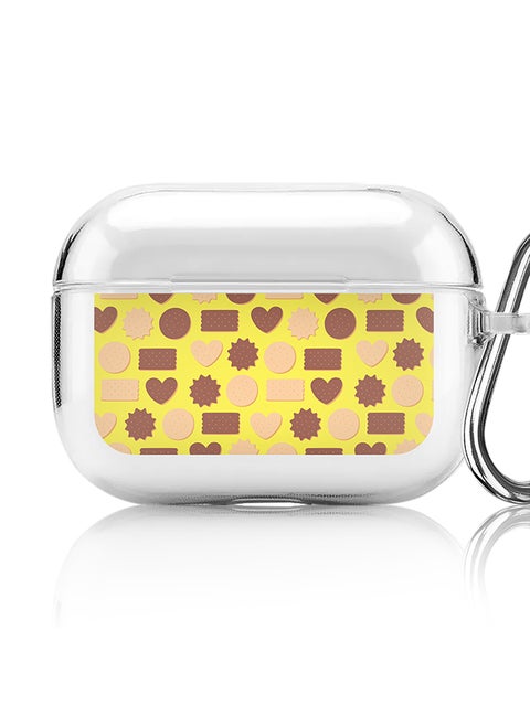 Classic Clear printed Case for Apple AirPods Pro 2nd Generation Thin Transparent Cover [Designed for Apple AirPods Pro 2nd Generation] - Hearty Biscuits