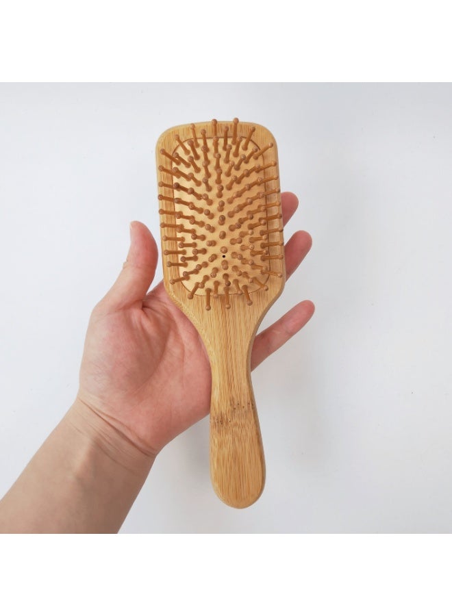 Natural Bamboo Hair Brush, Anti‑Static Paddle Design, Gentle Detangling & Scalp Massage for All Hair Types - Image 3