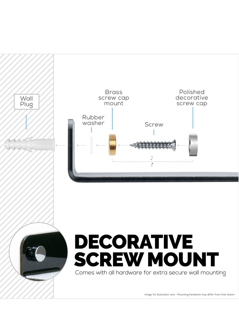 SYOSI 2Pack Small Metal Floating Wall Shelf 4” Floating Shelf Bluetooth Speaker Stand Mini Pop Shelves Anti Slip for Cameras Baby Monitors Webcam Router and More Screw Wall Mount Black - Image 5