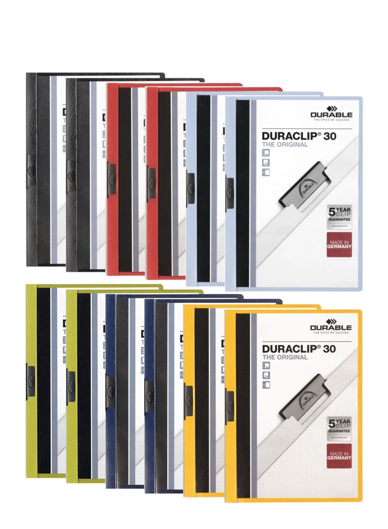 Durable 12-Piece Duraclip Clip Folder Multicolour - Image 1
