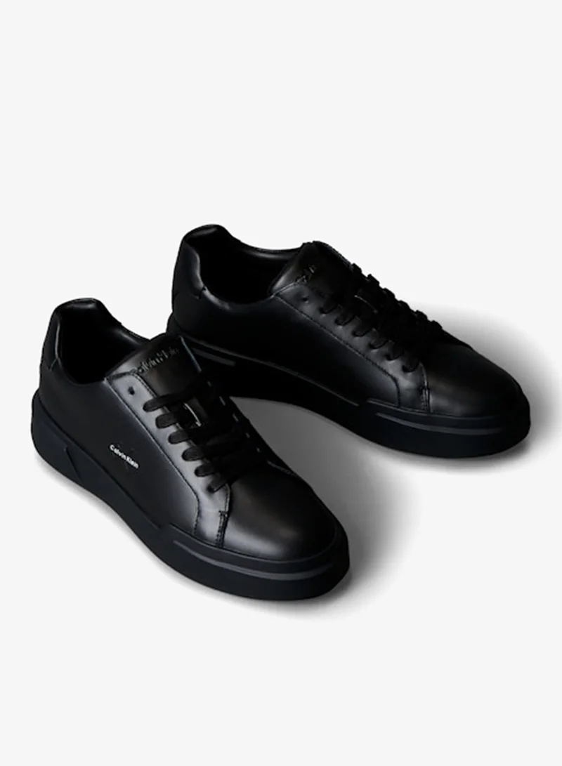 Calvin Klein Jeans WHITE Leather Durable Traction Chunky Trainers for Men | Best Price UAE