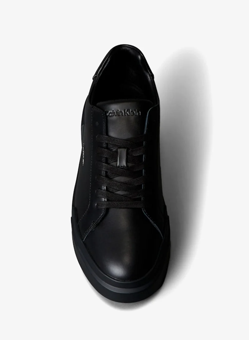 Calvin Klein Jeans WHITE Leather Durable Traction Chunky Trainers for Men | Best Price UAE