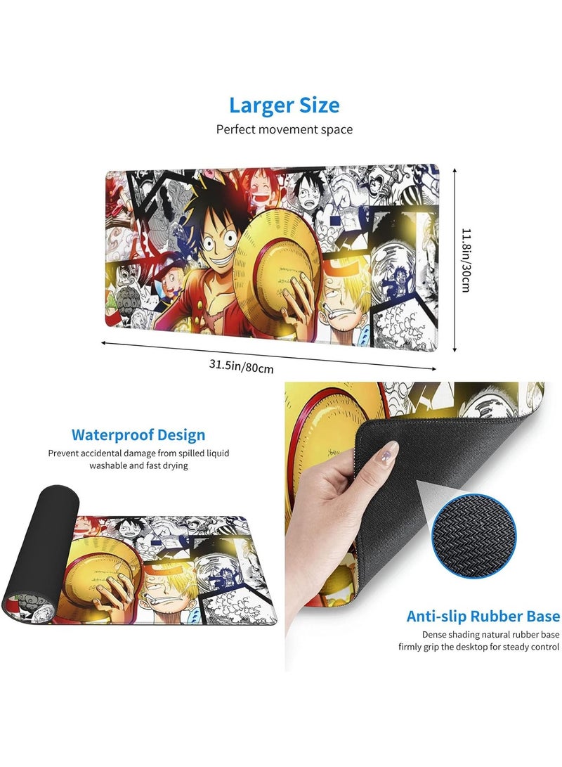 General Mouse Pads, Custom Anime Mouse Pads, Non-Slip Gaming Mouse Pads, Desk Pads with Rubber Stitched Edges for Office, Home & Gamers (80×30)  - Image 3