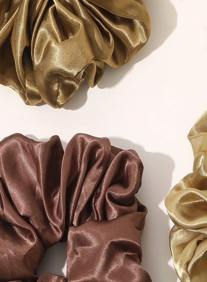 Ivyu Scrunchies Hair Ties for Women - Big Silk Satin Scrunchie Exra Large Jumbo Gaint Oversized Cute Scrunchy for Curl Thick Hair Ligas Para el Cabello De Mujer Decorations Hair Accessories Gift for Girls - Image 3