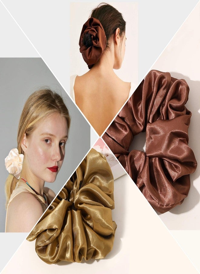 Ivyu Scrunchies Hair Ties for Women - Big Silk Satin Scrunchie Exra Large Jumbo Gaint Oversized Cute Scrunchy for Curl Thick Hair Ligas Para el Cabello De Mujer Decorations Hair Accessories Gift for Girls - Image 4