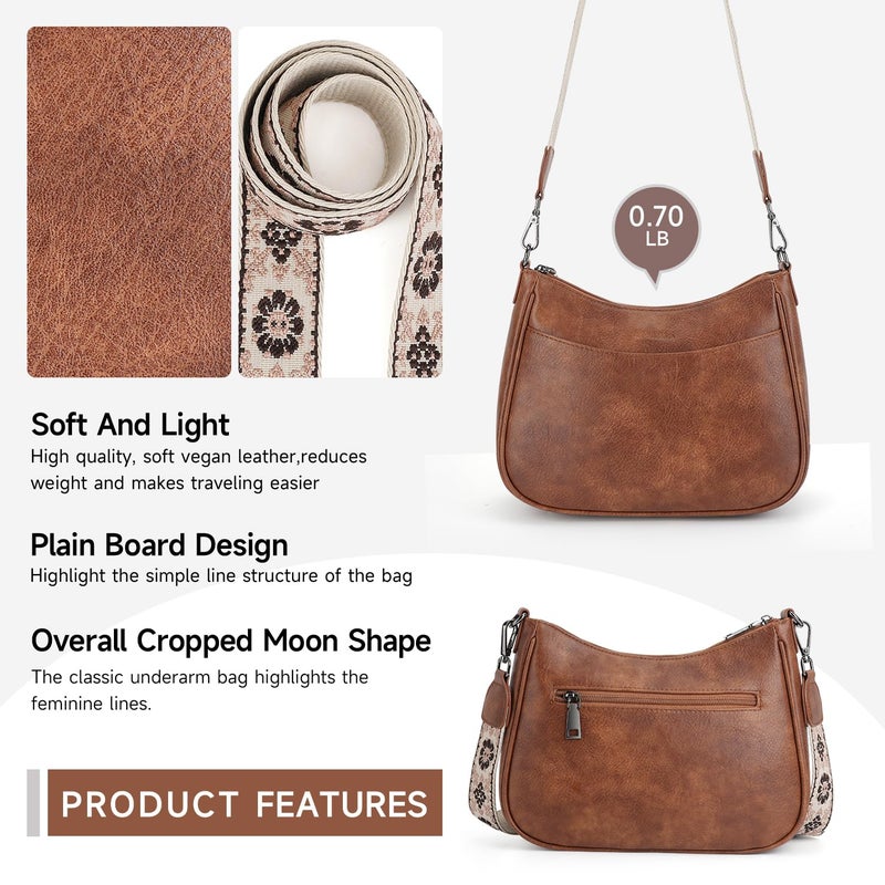 APHISON Trendy Leather Crossbody Purse with Adjustable Strap, Women's Shoulder Handbag - Image 5