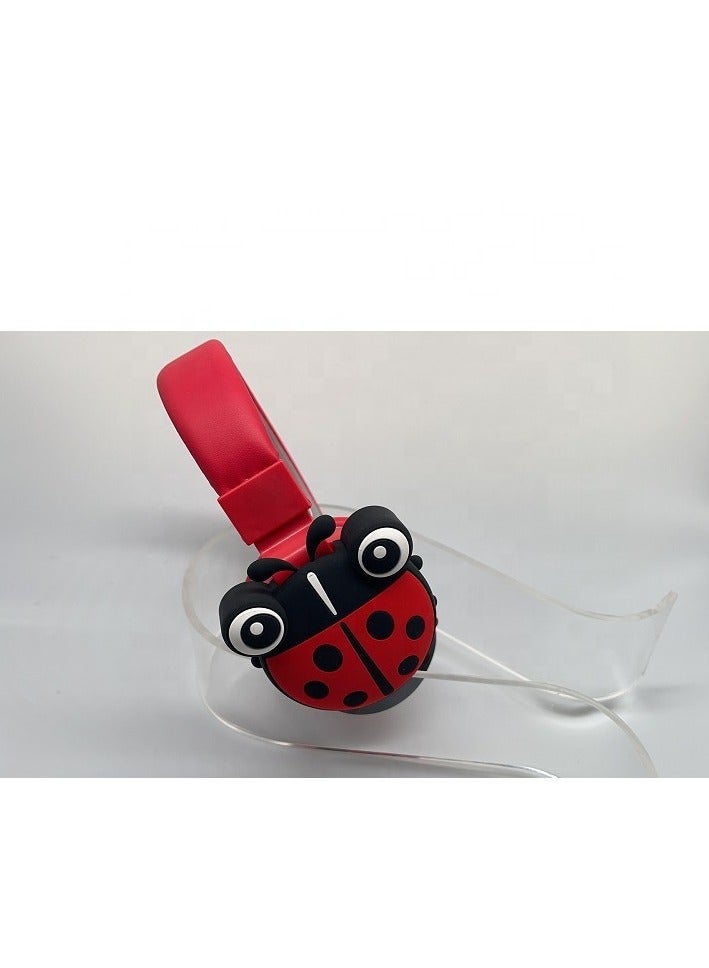 Ladybug Kids' Bluetooth Headphones; Children's Bluetooth Headphones with MP3 and FM Support; Rechargeable Battery; Included Data Cable; Comfortable and Safe Design; High-Quality Kids' Bluetooth Headphones - Image 2