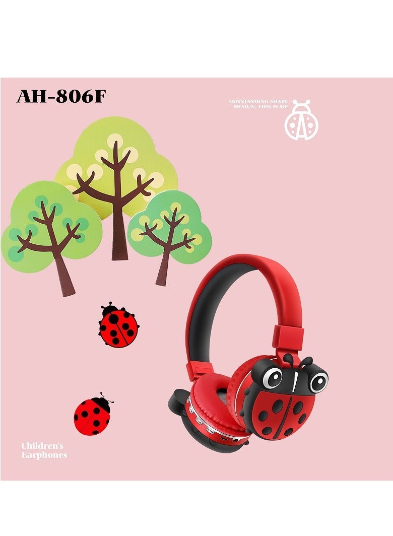 Ladybug Kids' Bluetooth Headphones; Children's Bluetooth Headphones with MP3 and FM Support; Rechargeable Battery; Included Data Cable; Comfortable and Safe Design; High-Quality Kids' Bluetooth Headphones - Image 4