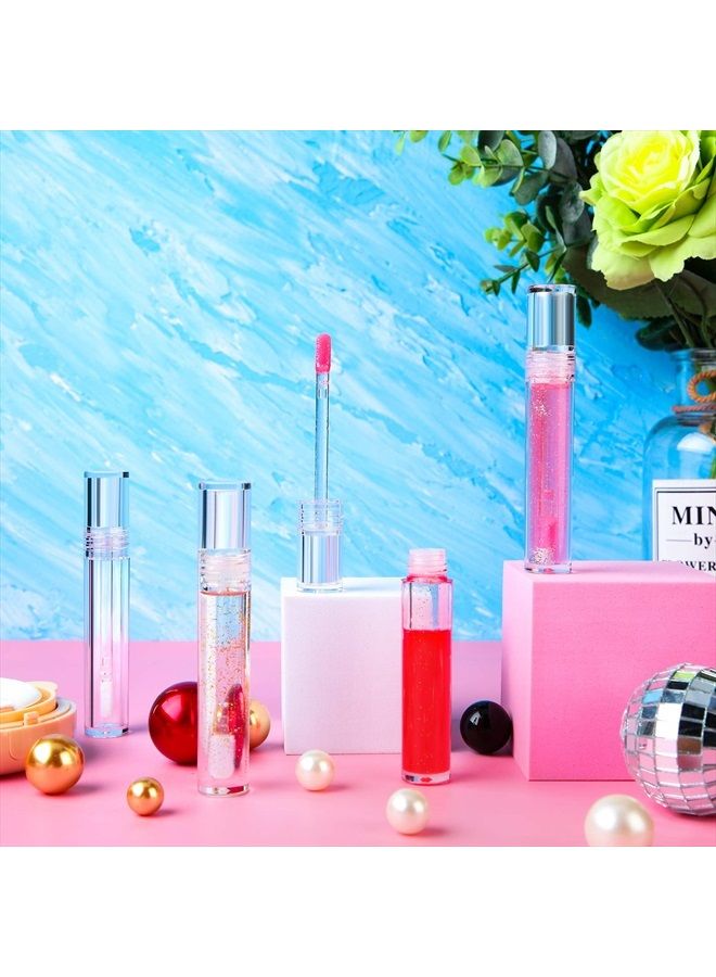 Patelai 30 Pieces Empty Lip Gloss Tubes 5 ml Transparent Lip Gloss Containers Clear Refillable Lipstick Container Lip Balm Bottles Eyelash Growth Liquid Tube Cosmetic Container with Rubber Stoppers for Girls - Image 5