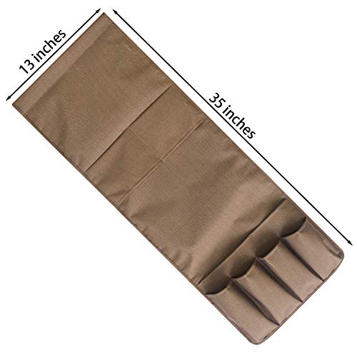 MDSTOP 5 Pockets Remote Control Holder, Magazine Rack, Space Saver Organizer, Draped Over Sofa, Couch, Recliner Armrest - Image 3