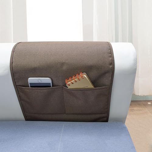 MDSTOP 5 Pockets Remote Control Holder, Magazine Rack, Space Saver Organizer, Draped Over Sofa, Couch, Recliner Armrest - Image 2