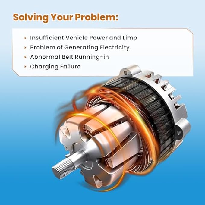 FuseRish 23100-4BA0A New Alternator for Nissa-n Rogue L4 2.5L 14-18, Compatible with Xtrail 2014-2018 Par #: 23100-4BA0B, TG12C152, 11648, 208-268, 400-40142, 400-40162 - Image 5