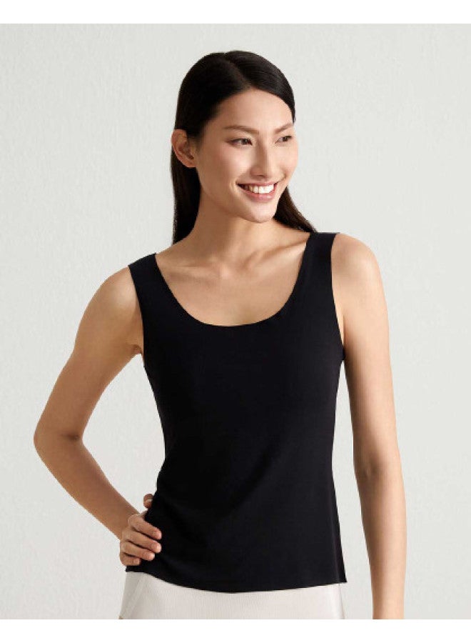 Maniform Seamless Round Neck Base Layer Shirt, Modal Comfort Lightweight Women'S Vest Underwear Top - Image 1