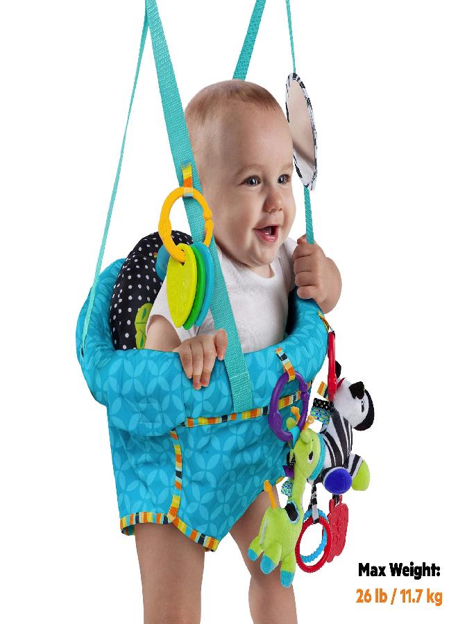 Bright Starts Bright Starts Bounce 'n Spring Deluxe Door Jumper for Baby with Adjustable Strap, 6 Months and Up, Max Weight 26 lb - Image 3