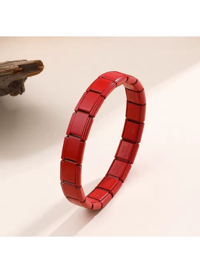 A simple, flexible red bracelet suitable for men - Image 1