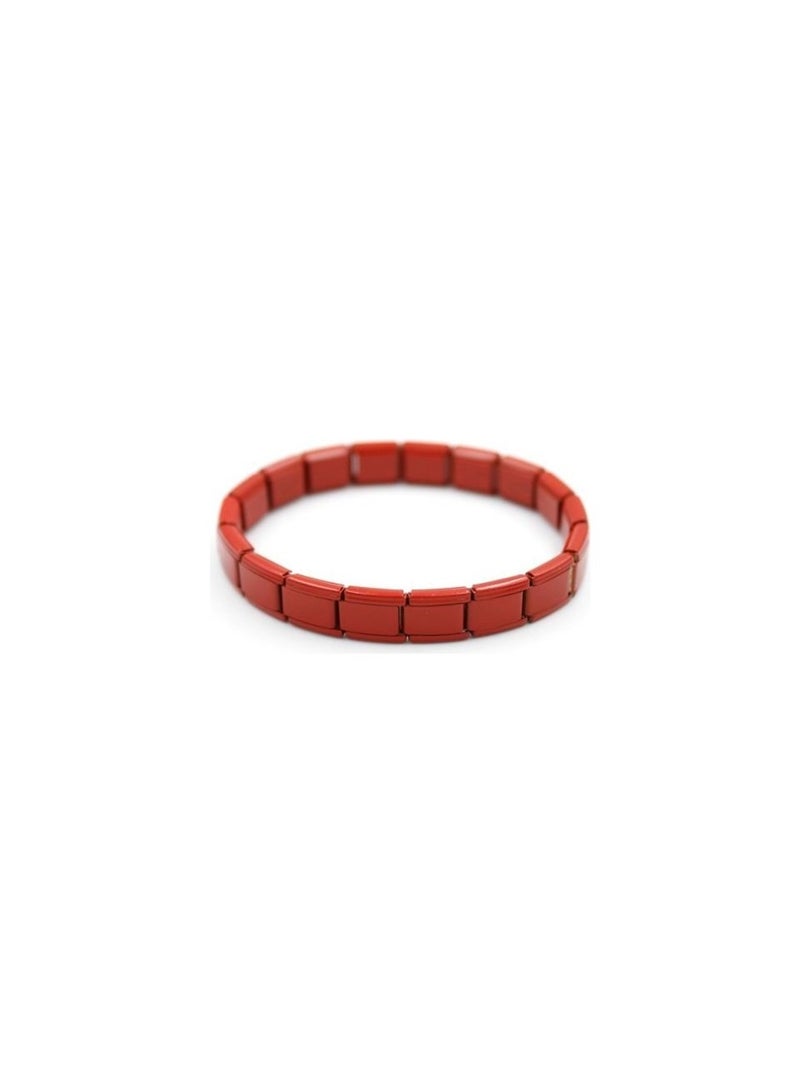A simple, flexible red bracelet suitable for men - Image 2