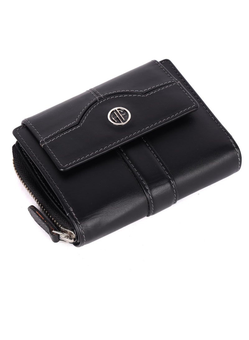 HAMMONDS FLYCATCHER Wallet for Women - Genuine Leather Ladies Wallet - 14 Card Slots - RFID Protection - 3 ID Card Slots - Women's Wallet -Daily Use, Women Money Purse - Onyx Black | 4L42  - Image 1