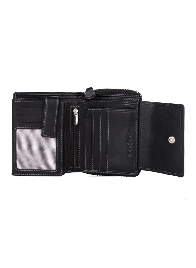 HAMMONDS FLYCATCHER Wallet for Women - Genuine Leather Ladies Wallet - 14 Card Slots - RFID Protection - 3 ID Card Slots - Women's Wallet -Daily Use, Women Money Purse - Onyx Black | 4L42  - Image 5