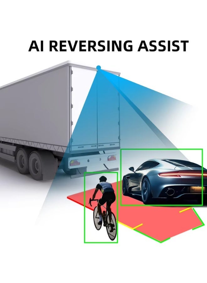 Truck 360 Degrees Driving Recorder 4 Channel AHD 1080p Ip68 4 Camera  Bus 10.1 in Truck Dash Cam BSD - Image 3